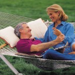 Image of happy couple on a hammock